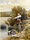 Daniel Ridgway Knight The Laundress painting